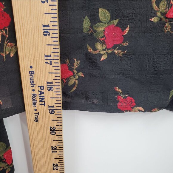 Disturbia Darcey Floral Print Chiffon Tie Front Blouse Top Women Size US 4 NWT - Picture 13 of 16